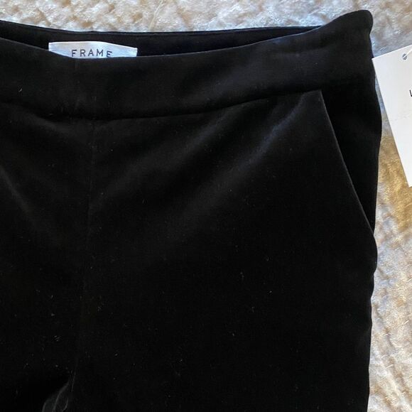 Black Velvet Flare Pants - Picture 4 of 9